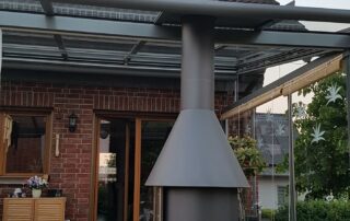 Sonderlösung Gartenkamin DN 700 Swing Glas