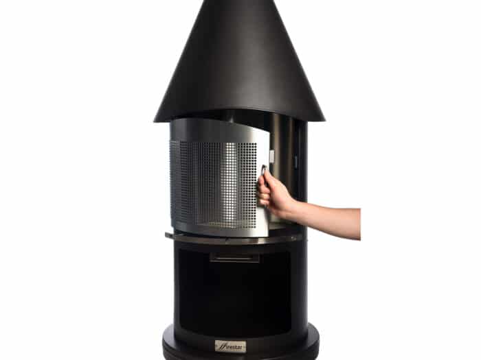 Funkenschutztür für firestar Gartenkamin – Bild 2