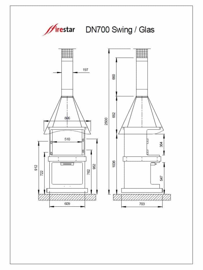 Gartenkamin DN 700 SWING GLAS – Bild 17
