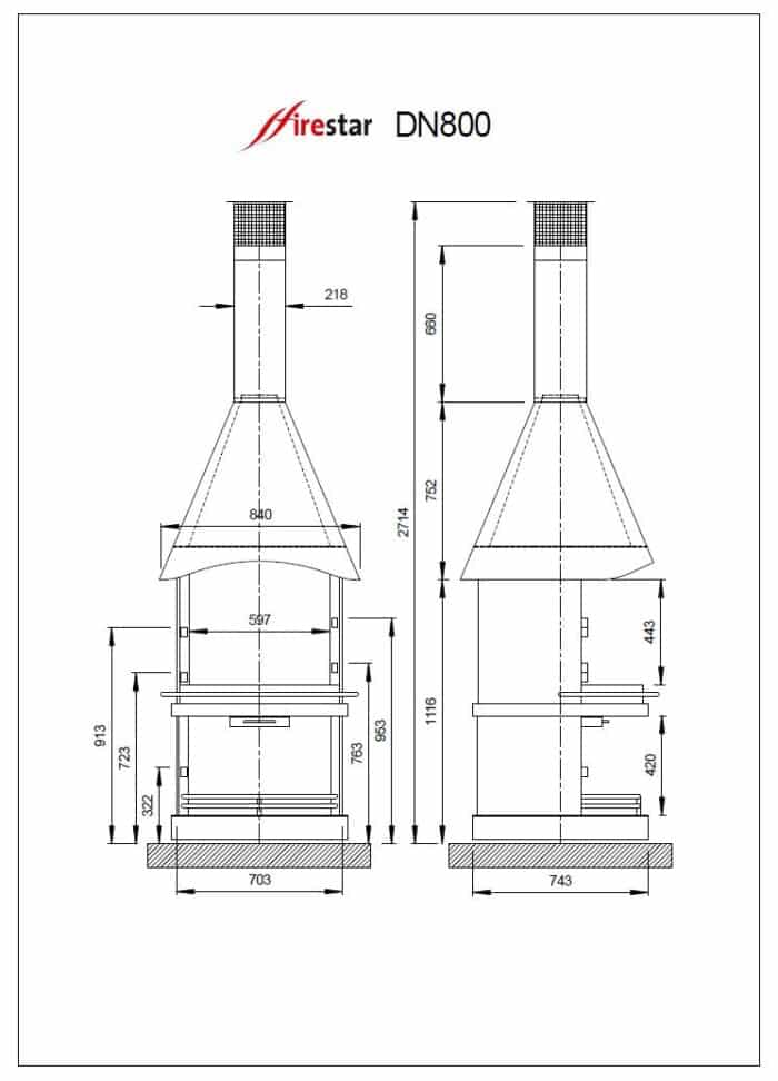 Gartenkamin DN 800 – Bild 10