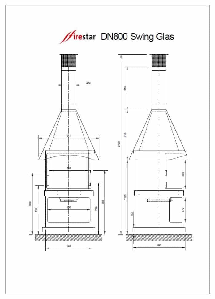 Gartenkamin DN 800 SWING – Bild 9