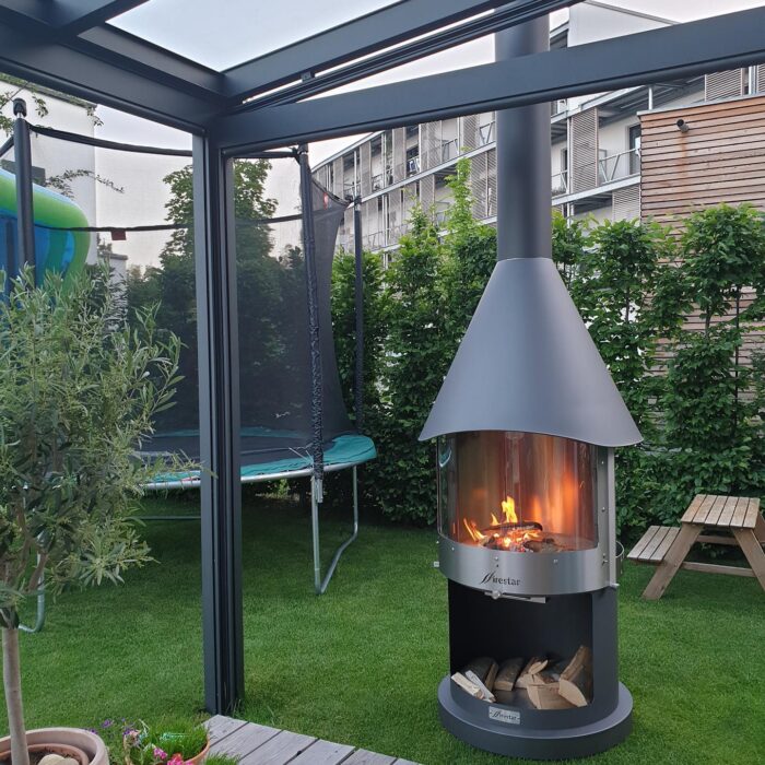 Firestar Gartenkamin DN 700 Swing Glas