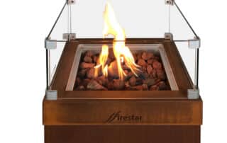 Ambiente Medium Corten Gaskamin - Firestar Gartenkamine