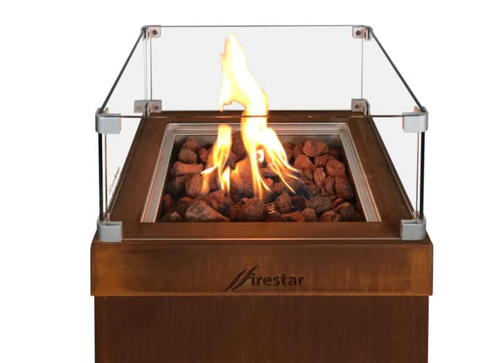 Ambiente Medium Corten Gaskamin - Firestar Gartenkamine