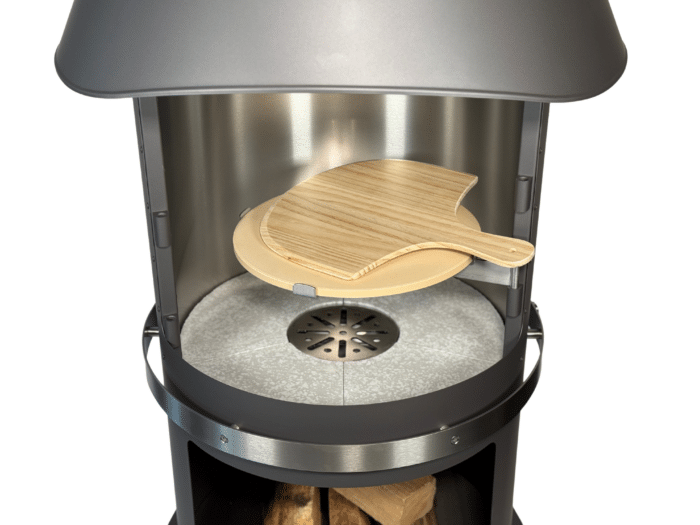 Pizzastein rund (Ø33cm) mit Halterung für firestar Gartenkamin ab DN 550 – Bild 8
