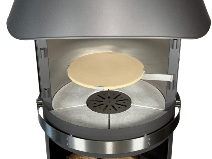 Pizzastein rund (Ø33cm) mit Halterung für firestar Gartenkamin ab DN 550 – Bild 5
