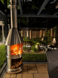 Firestar DN 700 GLAS, Edelstahl gebürstet